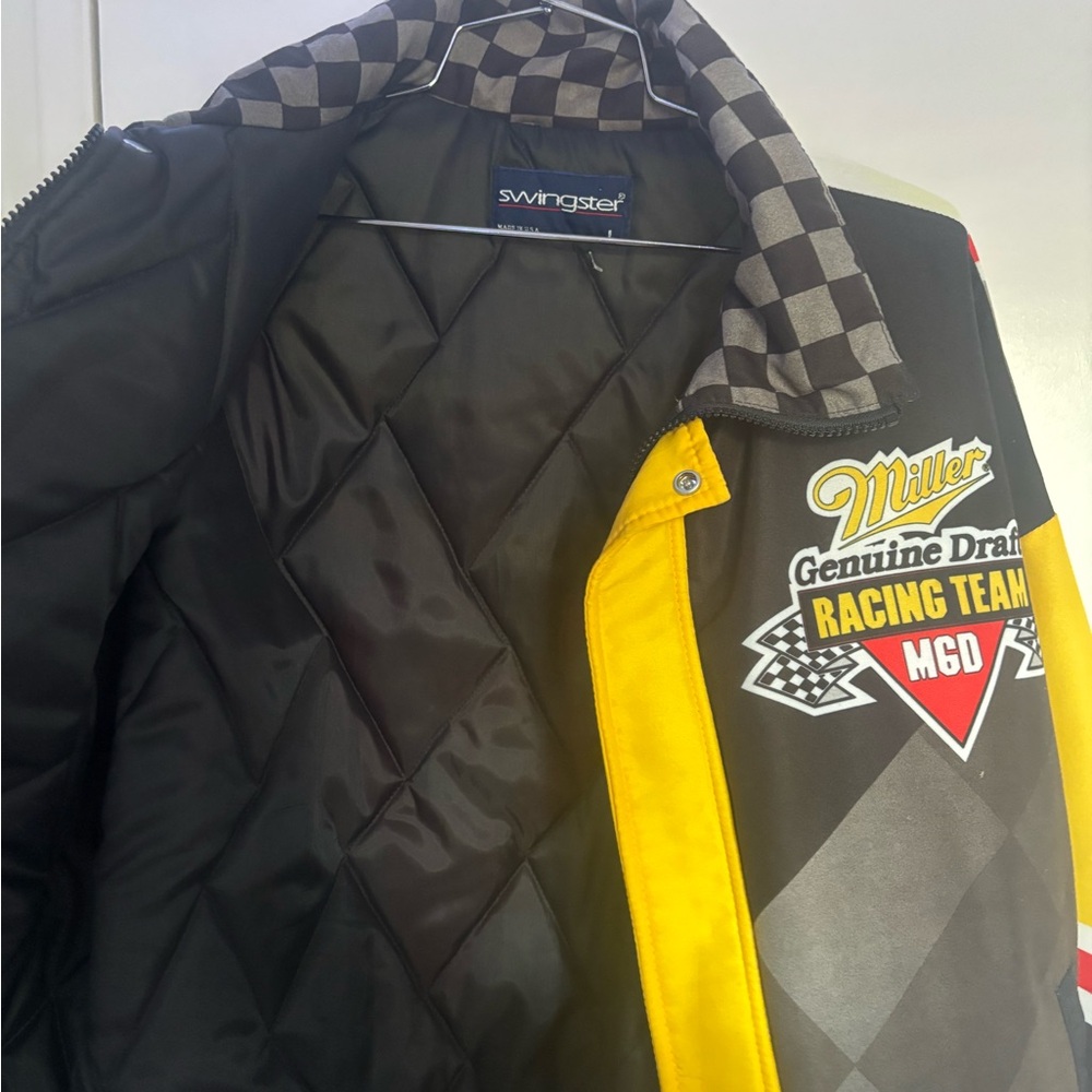 Men's Racing Team Jacket - Black and Yellow - Picture 2 of 5